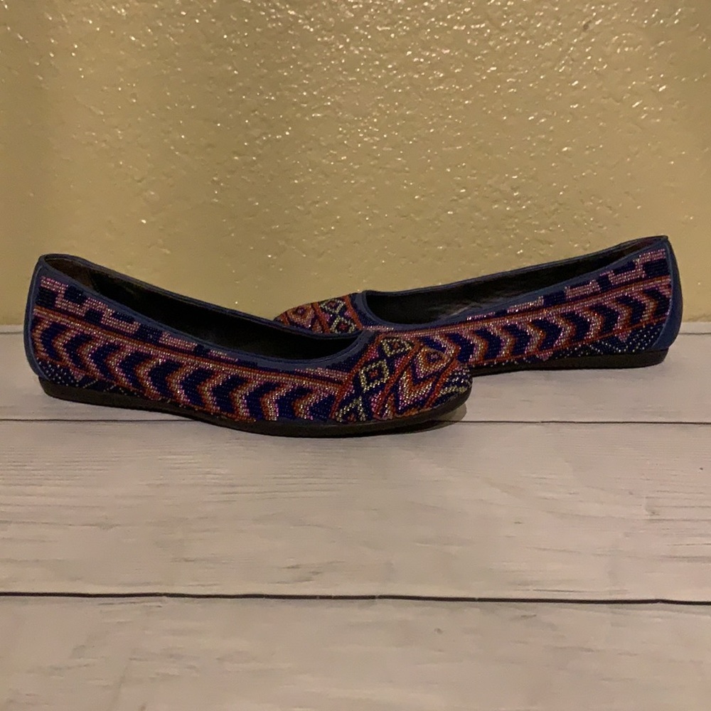 Donald J. Pliner Size 7.5M Hasin Multicolored Beaded Ballet 🩰 Flats